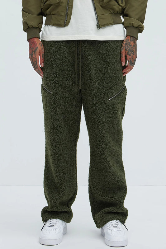 Axel Polar Fleece Zip Straight Sweatpants