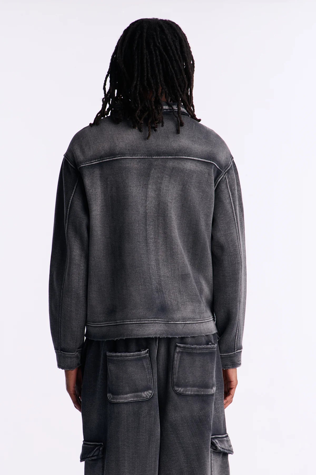 Heavy Wash Relaxed Fleece Jacket