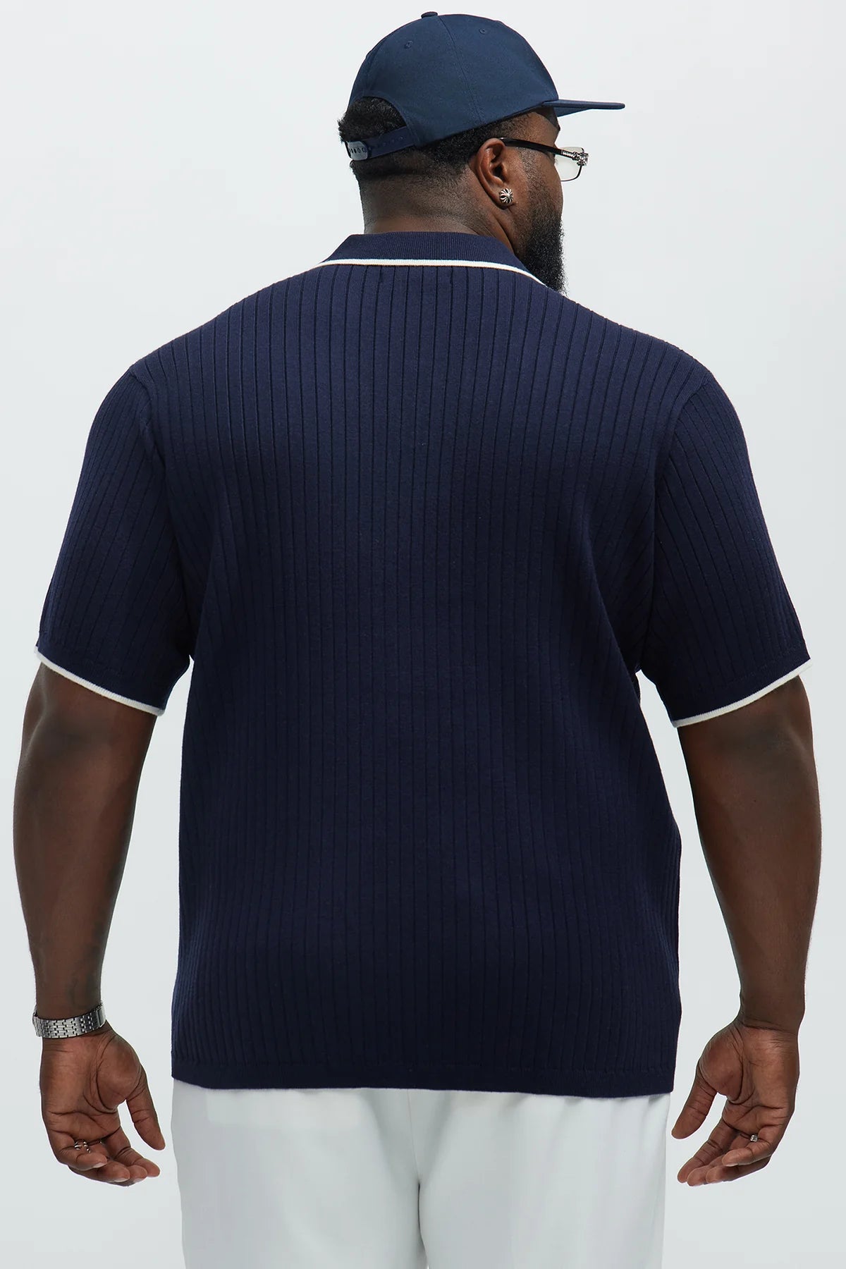 Garrison Knitted Johnny Collar Short Sleeve Polo