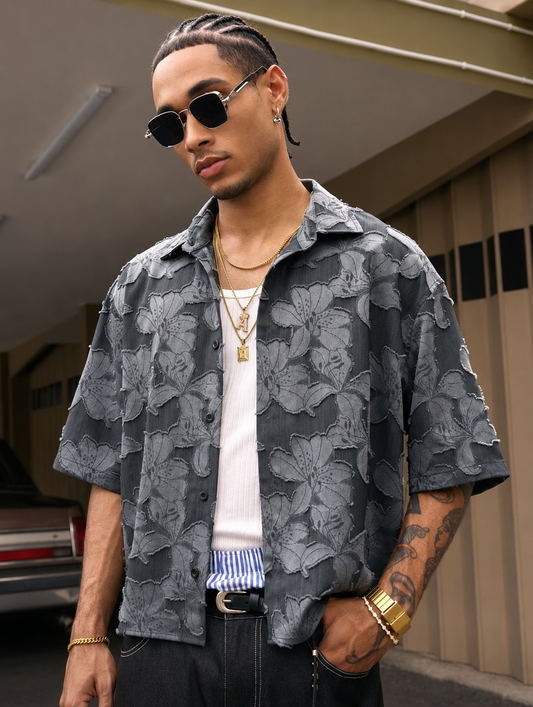 Short Sleeve Loose Fit Men Shirts