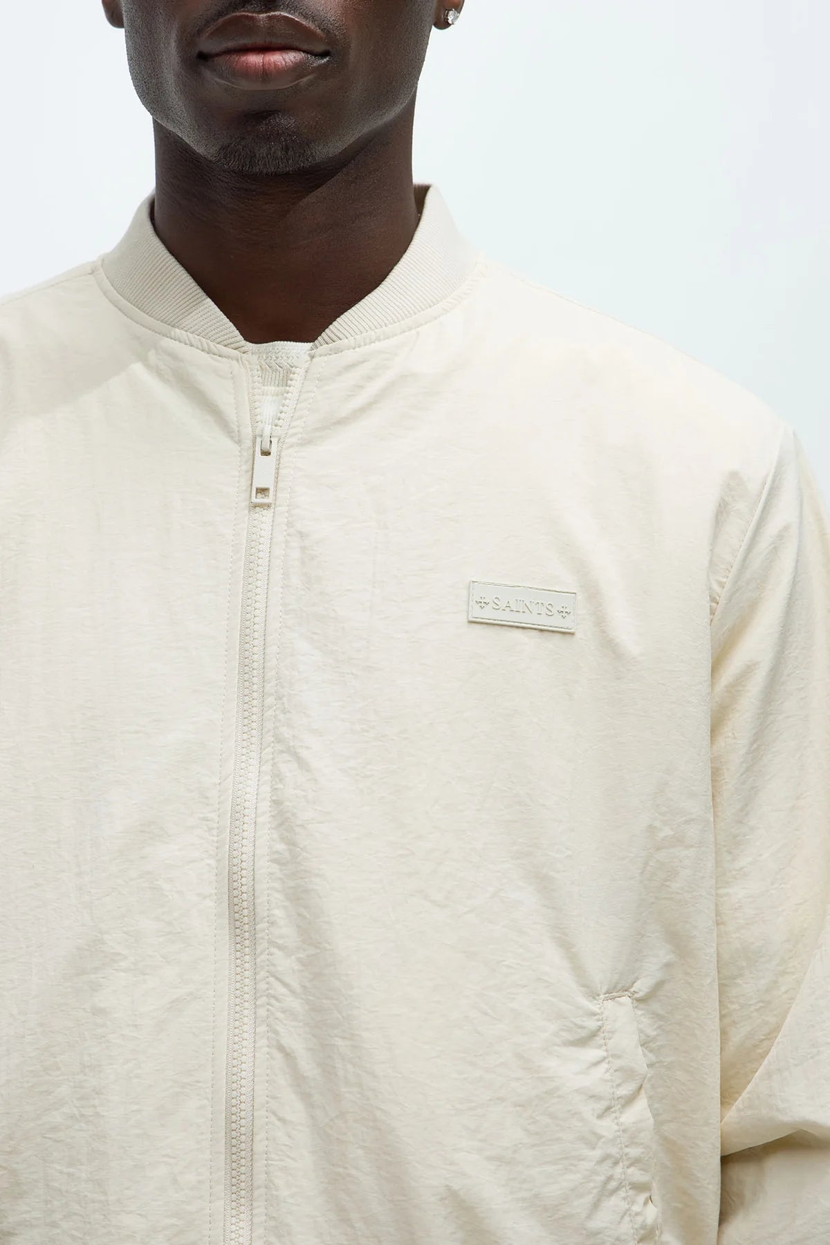 Miles Nylon Full Zip Bomber Jacket