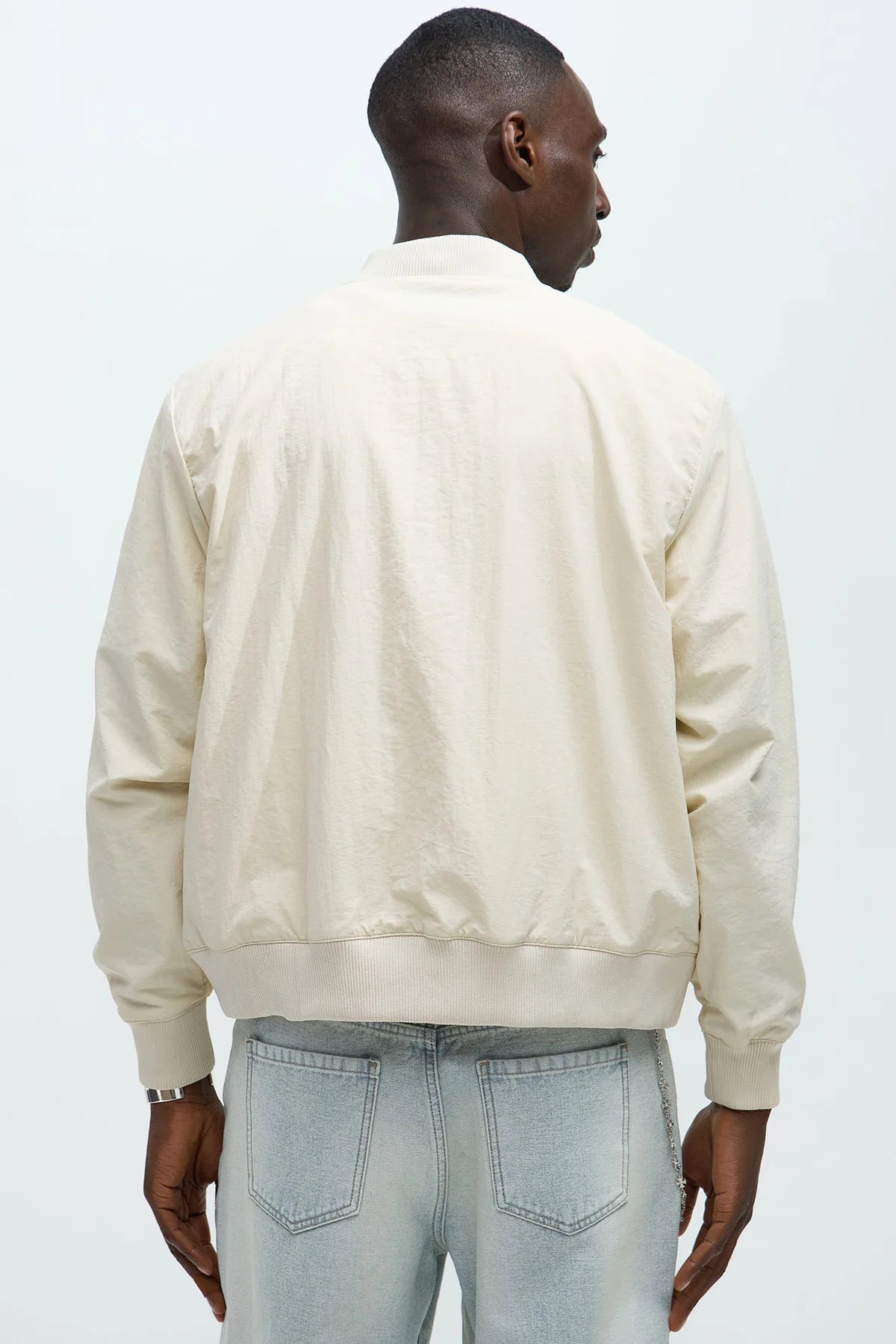 Miles Nylon Full Zip Bomber Jacket