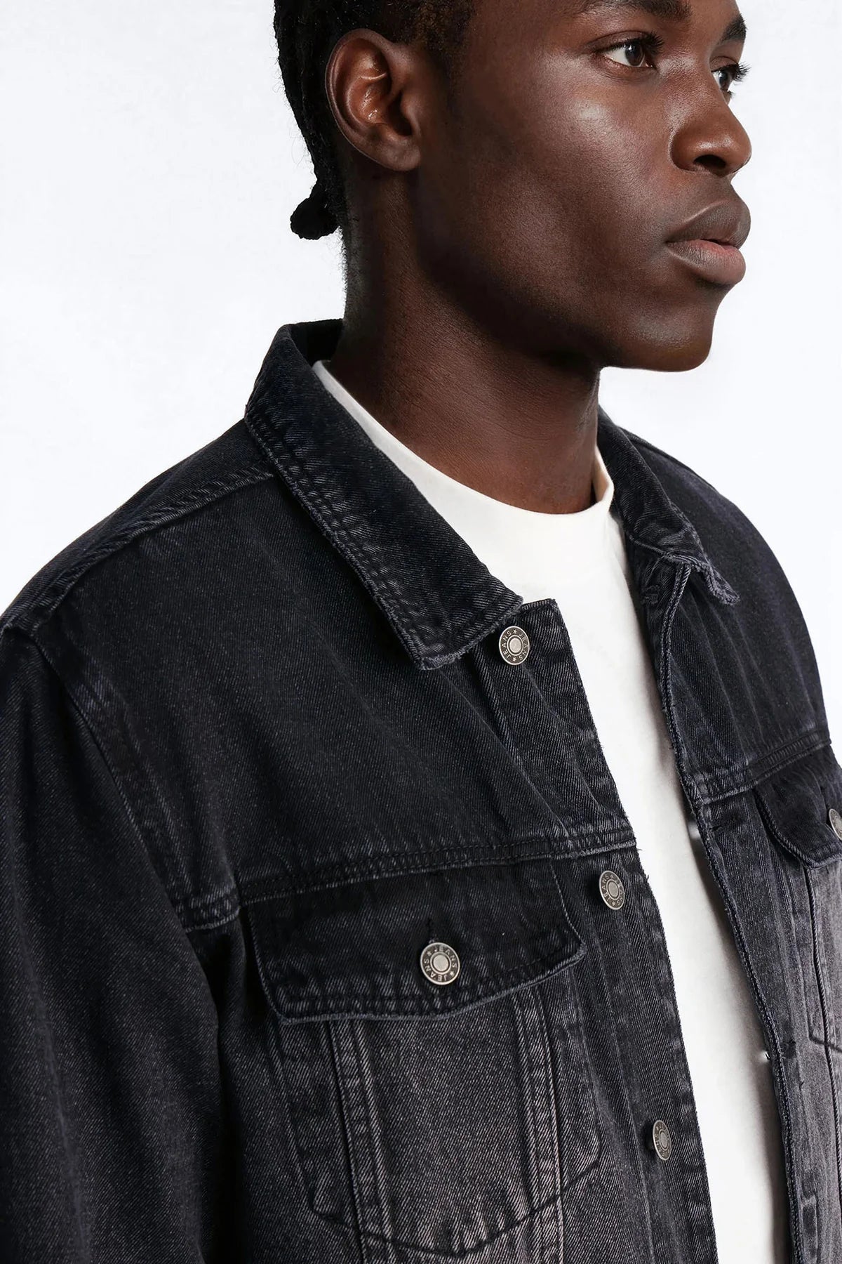 Cropped Hellfire Denim Trucker Jacket