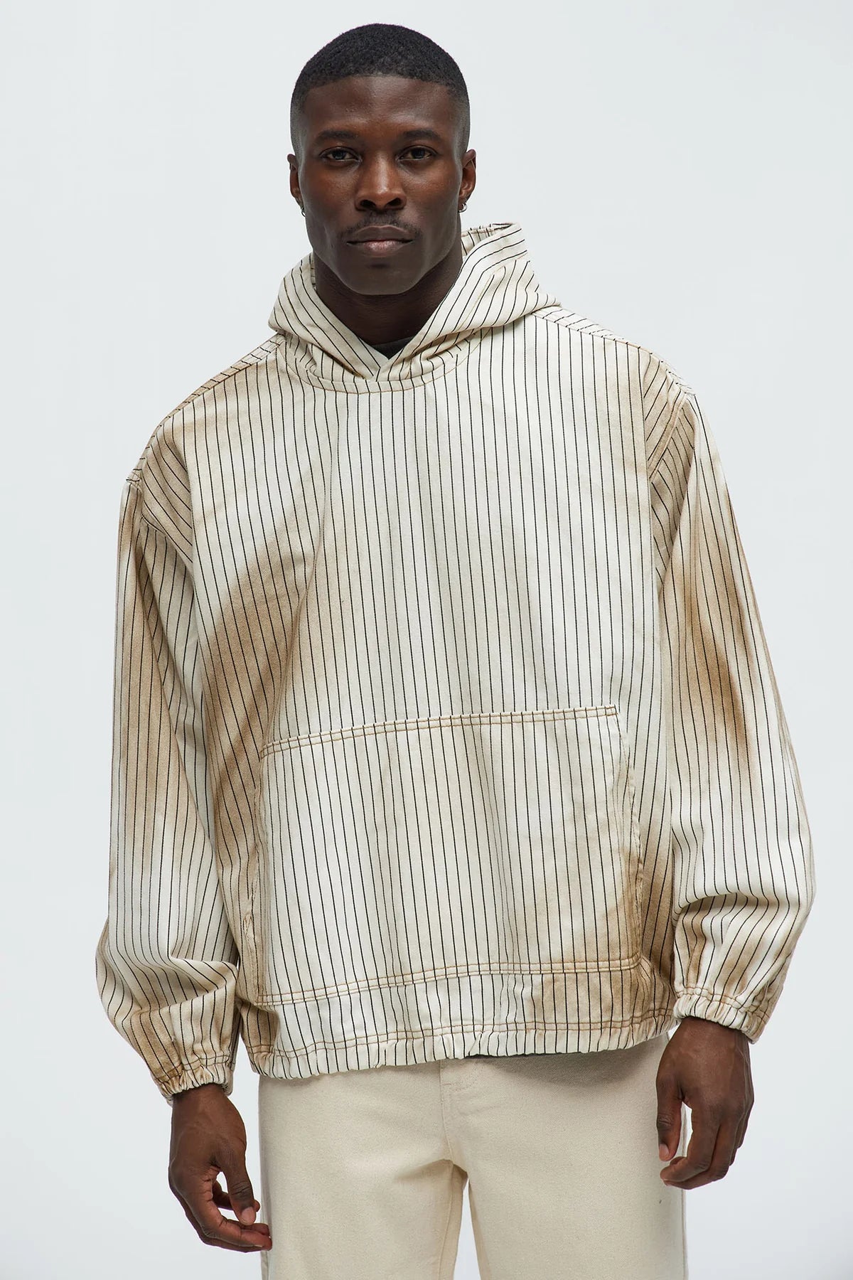 Byron Striped Vintage Hoodie