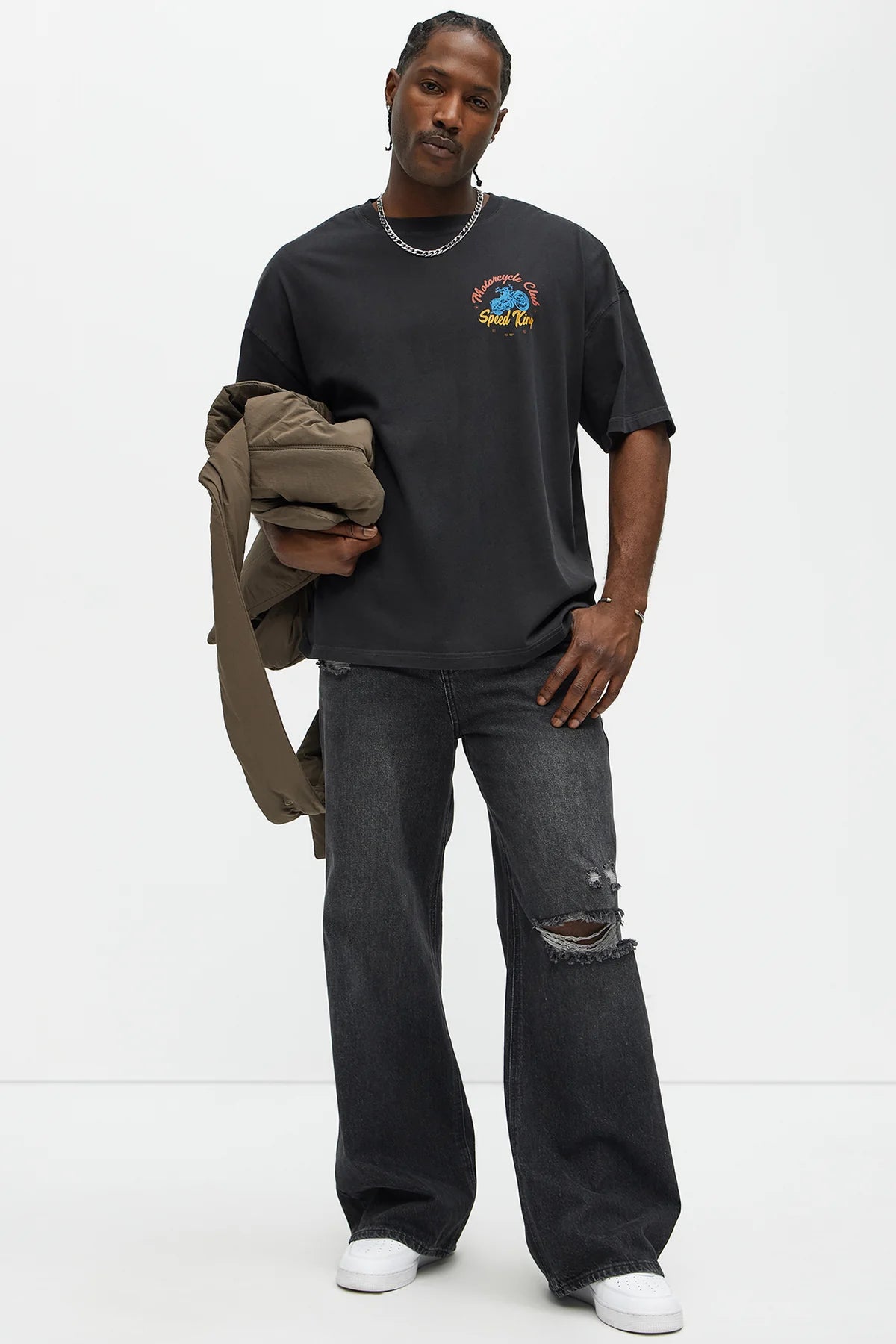 Motorcycle Club Speed King Oversized Short Sleeve Tee