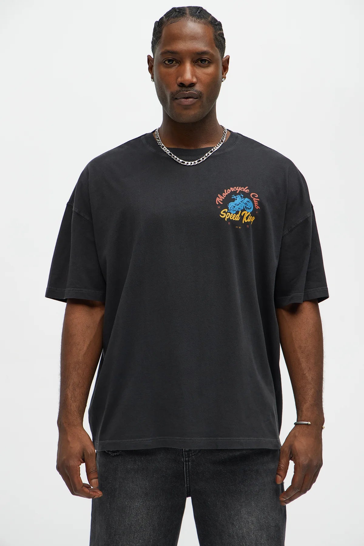 Motorcycle Club Speed King Oversized Short Sleeve Tee