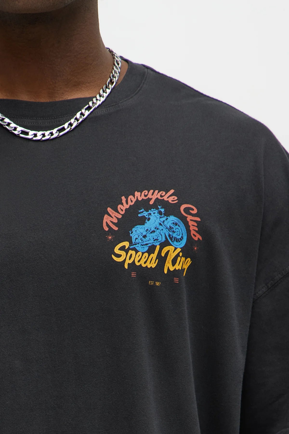 Motorcycle Club Speed King Oversized Short Sleeve Tee