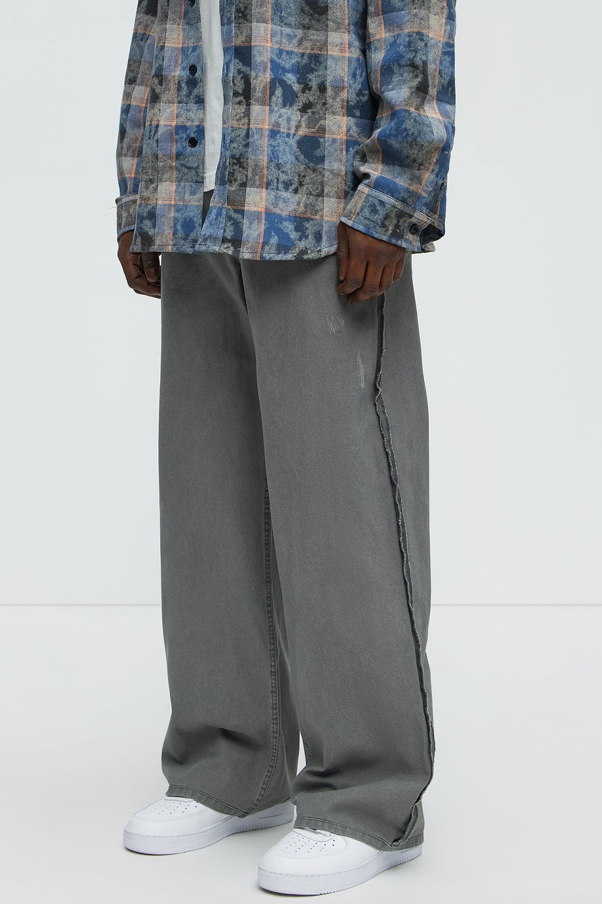 Inside Out Distressed Baggy Pants