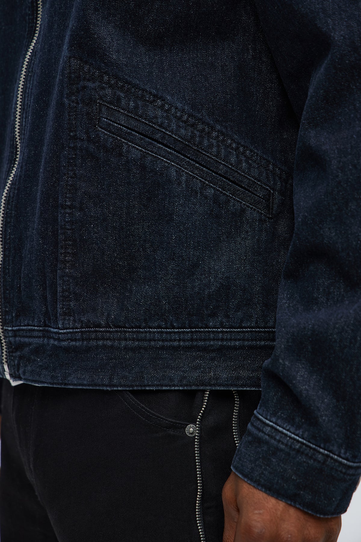 Contrast Collar Denim Jacket