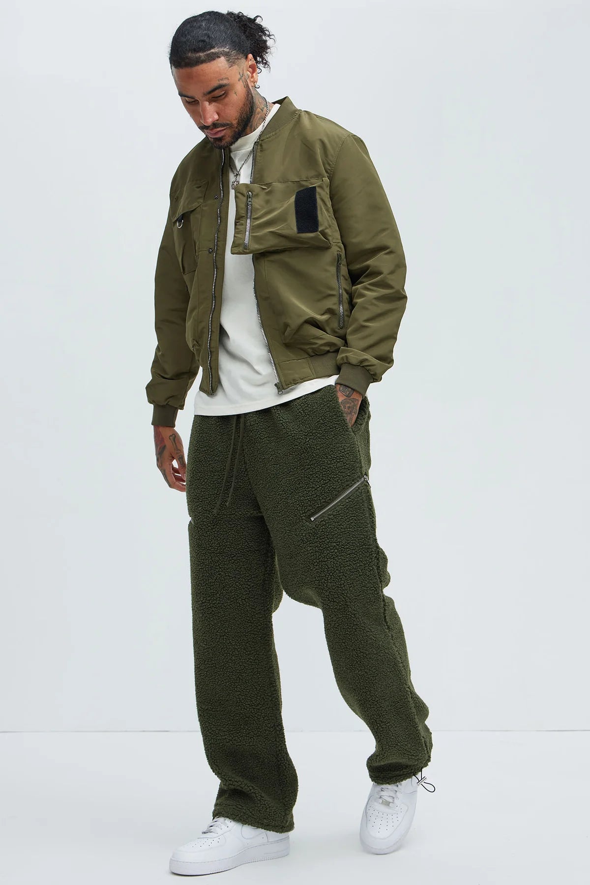 Axel Polar Fleece Zip Straight Sweatpants