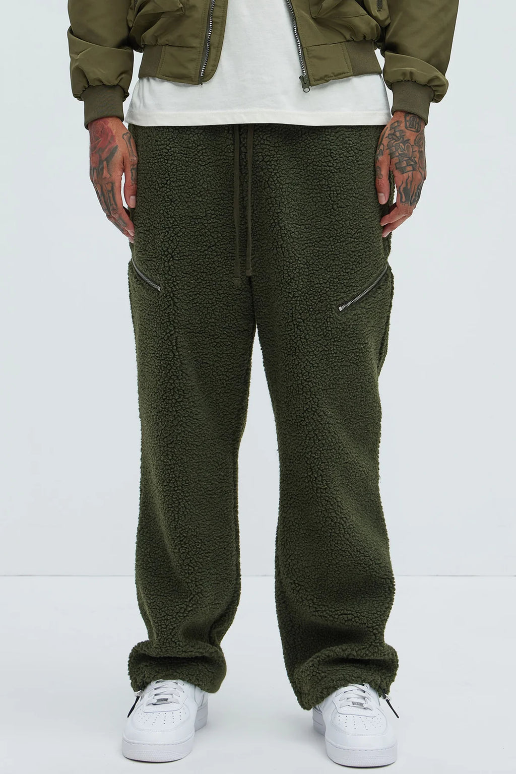 Axel Polar Fleece Zip Straight Sweatpants