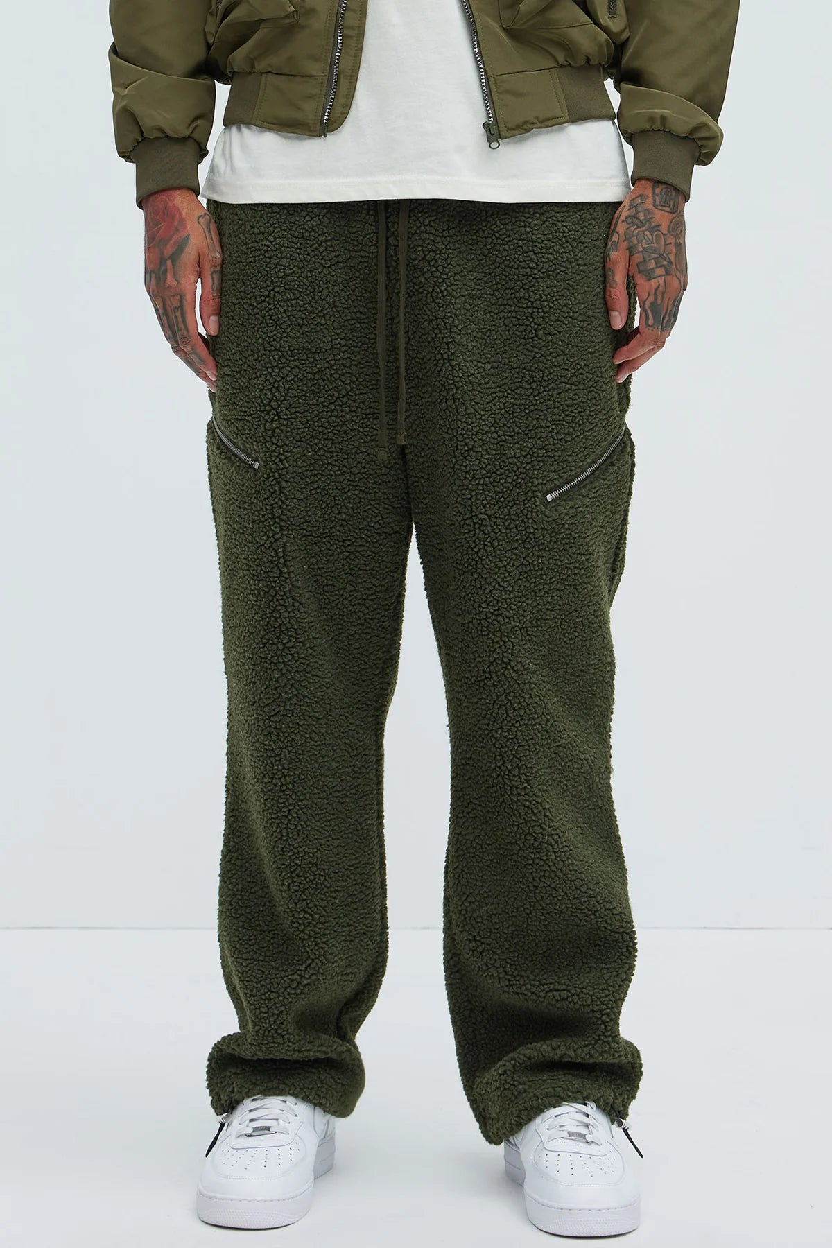 Axel Polar Fleece Zip Straight Sweatpants