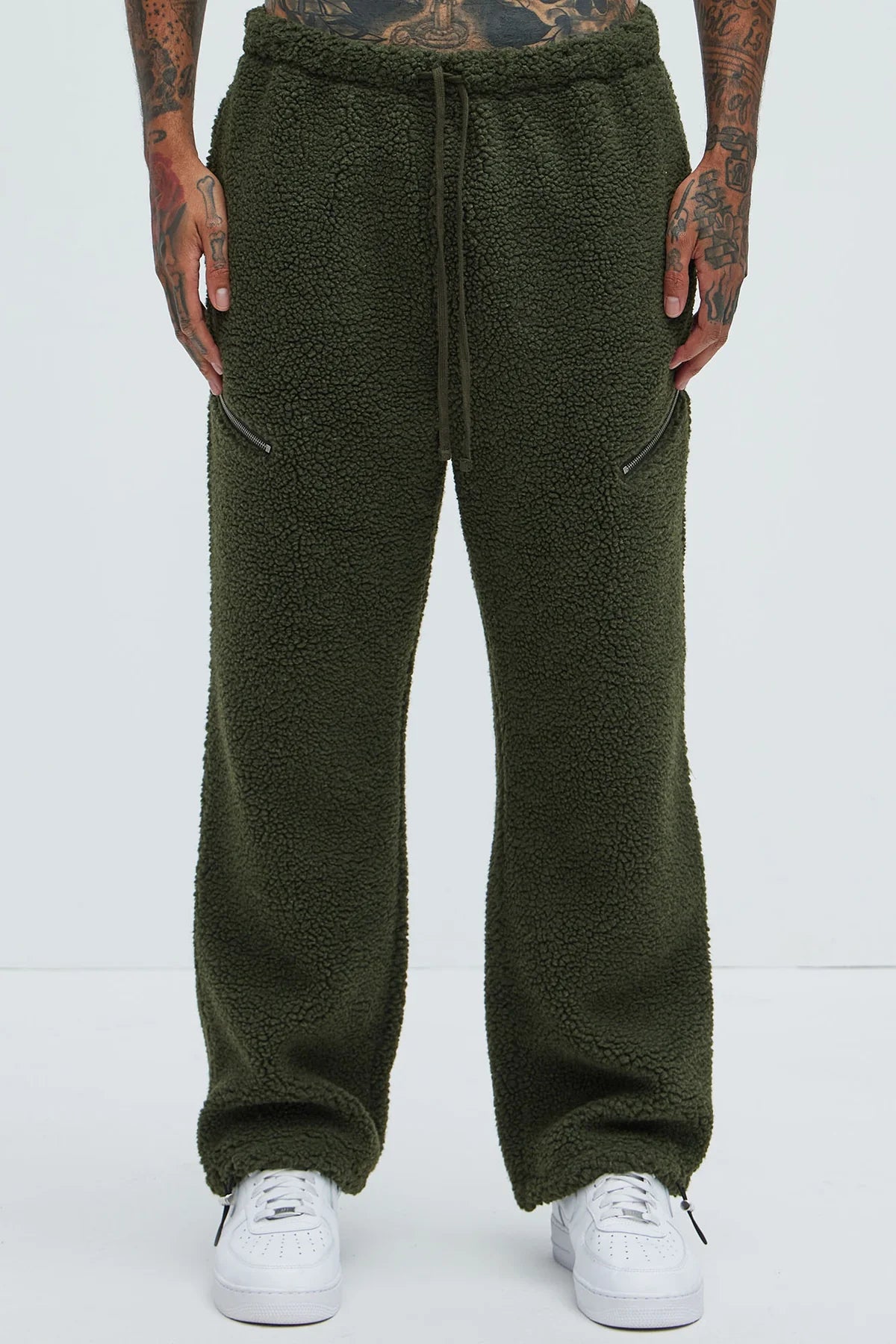 Axel Polar Fleece Zip Straight Sweatpants