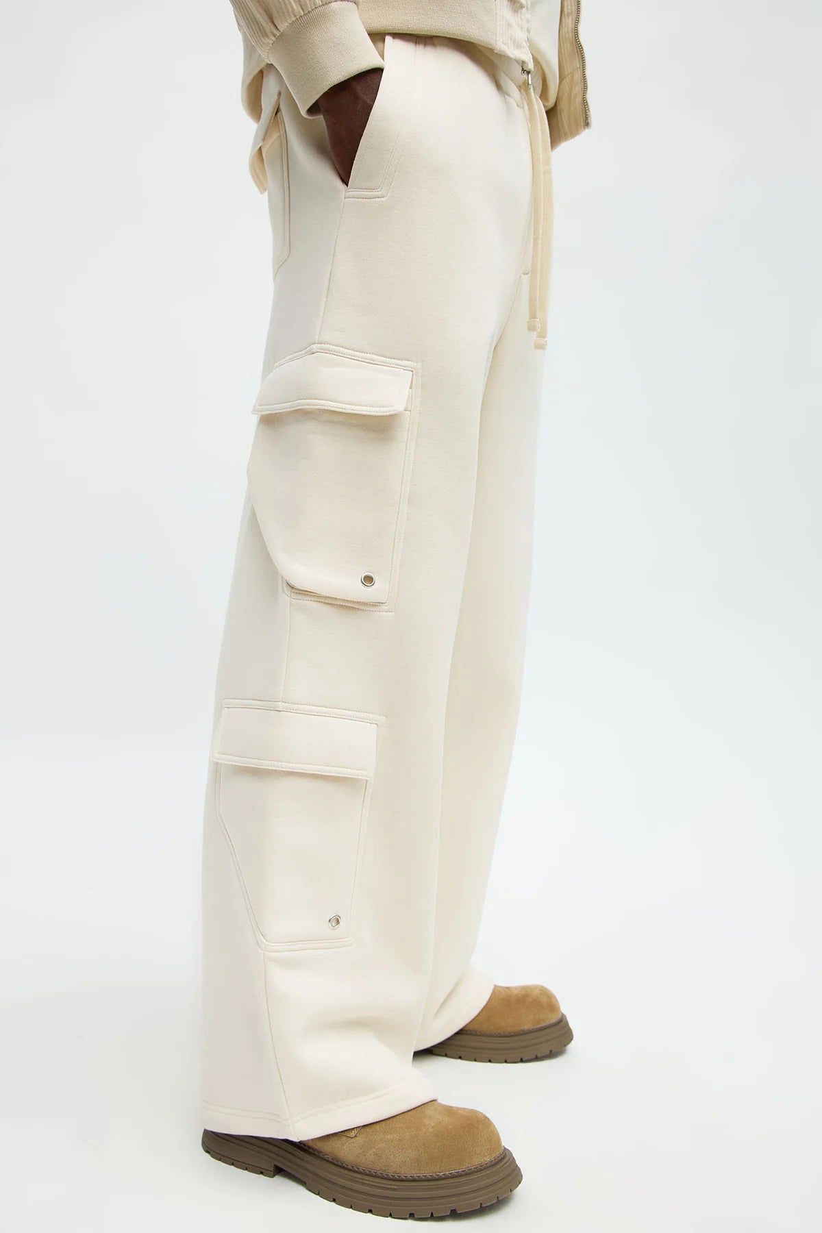 Baggy Eyelet Cargo Sweatpants