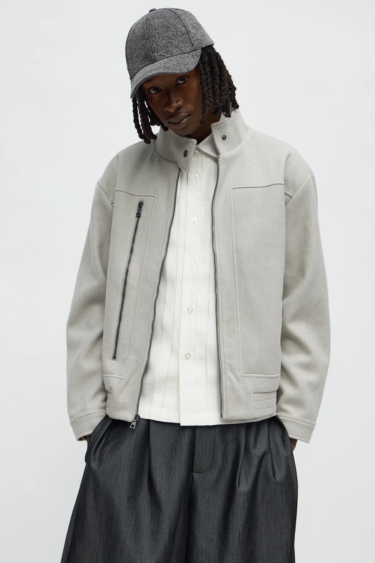 Zipper Detailed Bomber Jacket