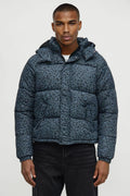 A Trip Hooded Leopard Printed Puffer Jacket