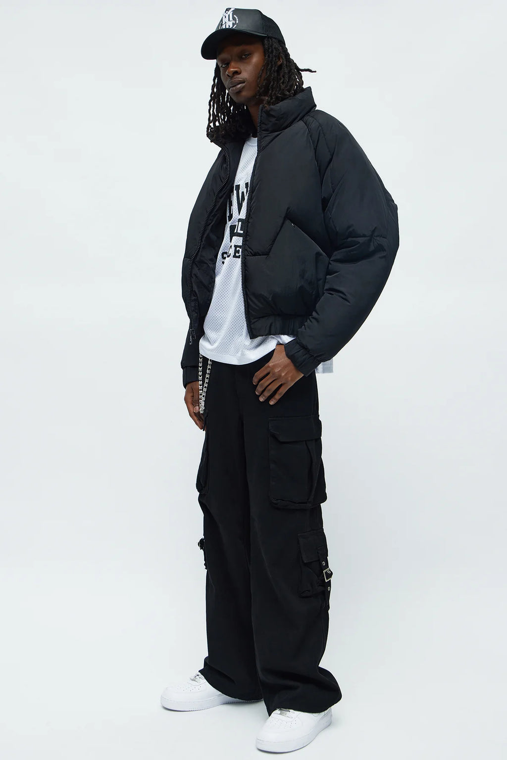 Cropped Look At Me Paneled Puffer