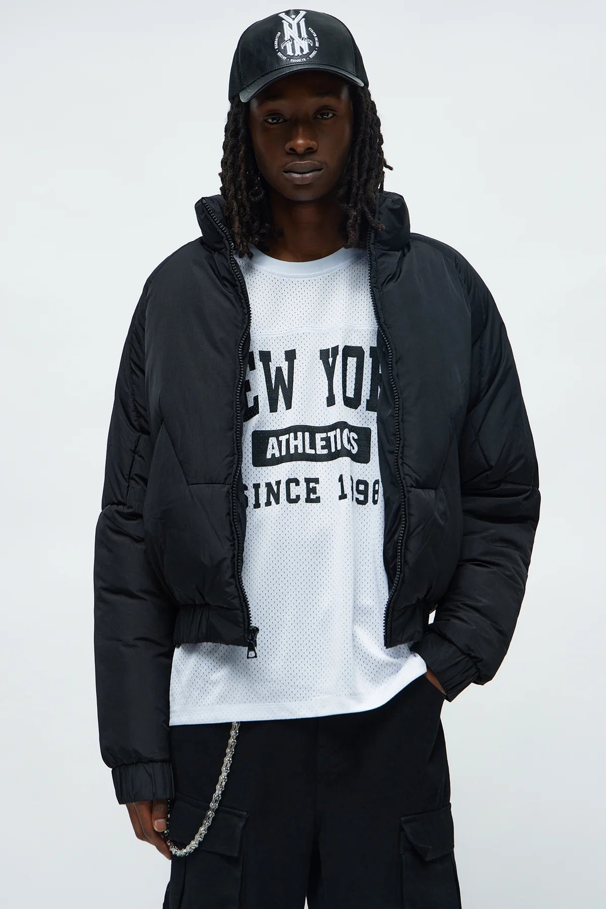 Cropped Look At Me Paneled Puffer