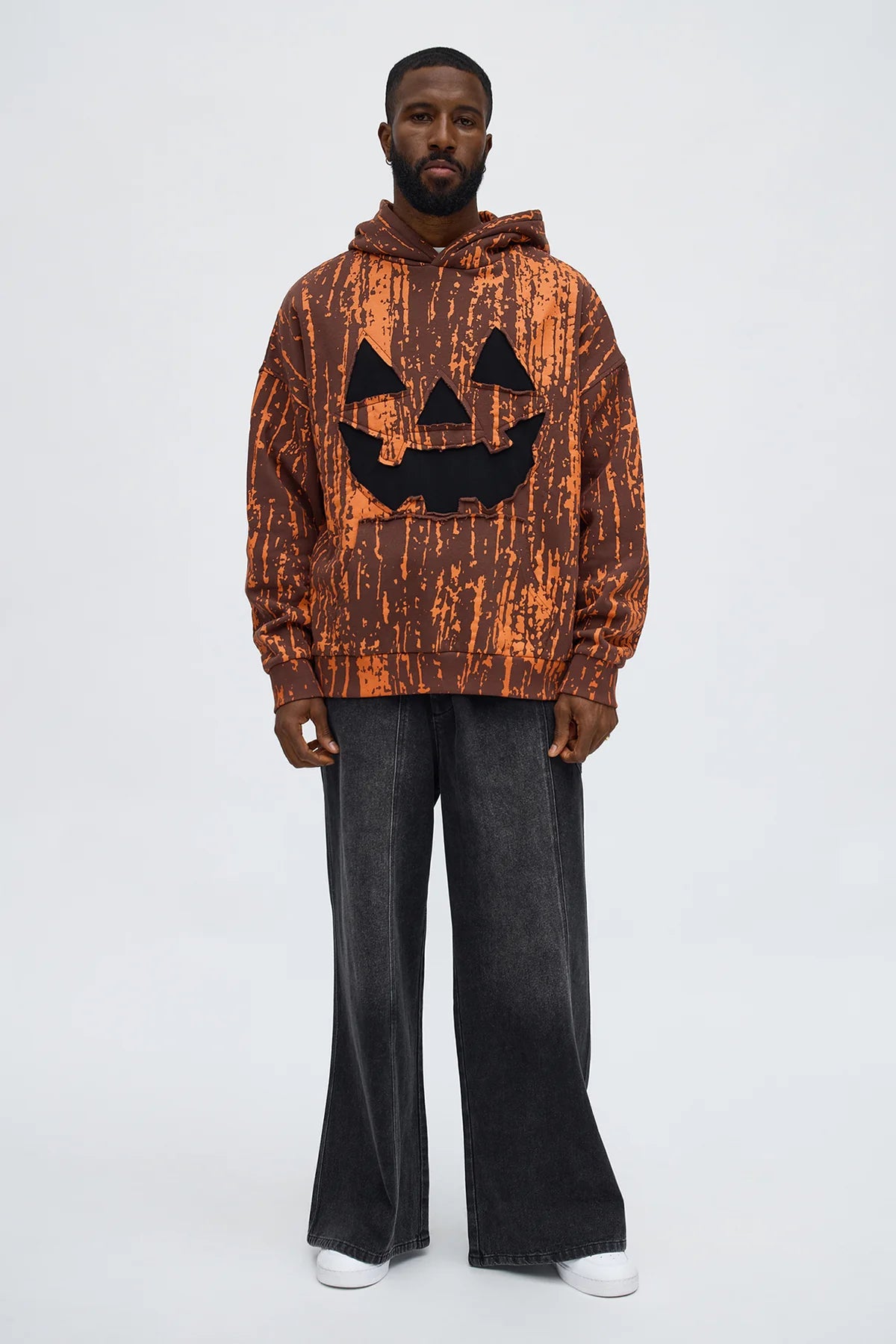 Pumpkin Camo Oversized Hoodie