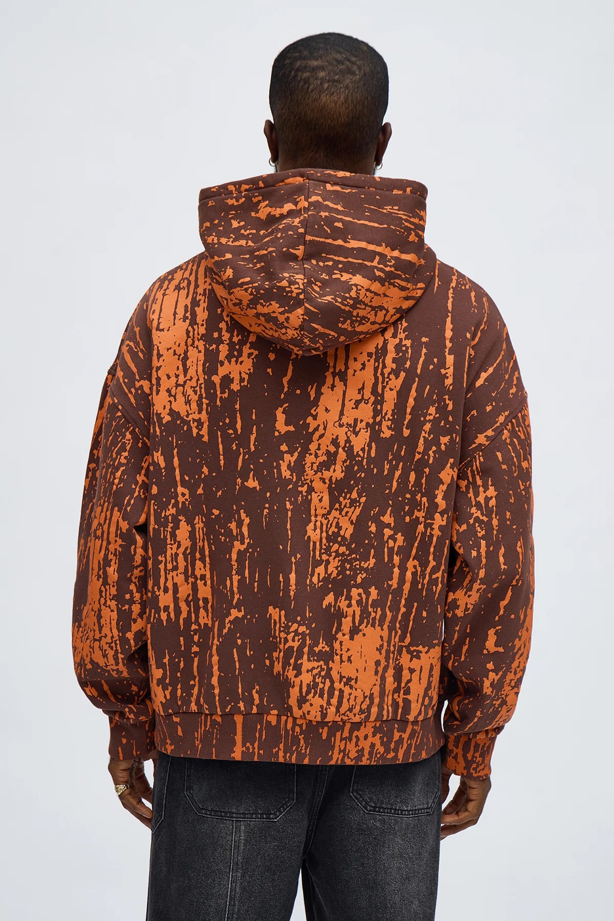 Pumpkin Camo Oversized Hoodie
