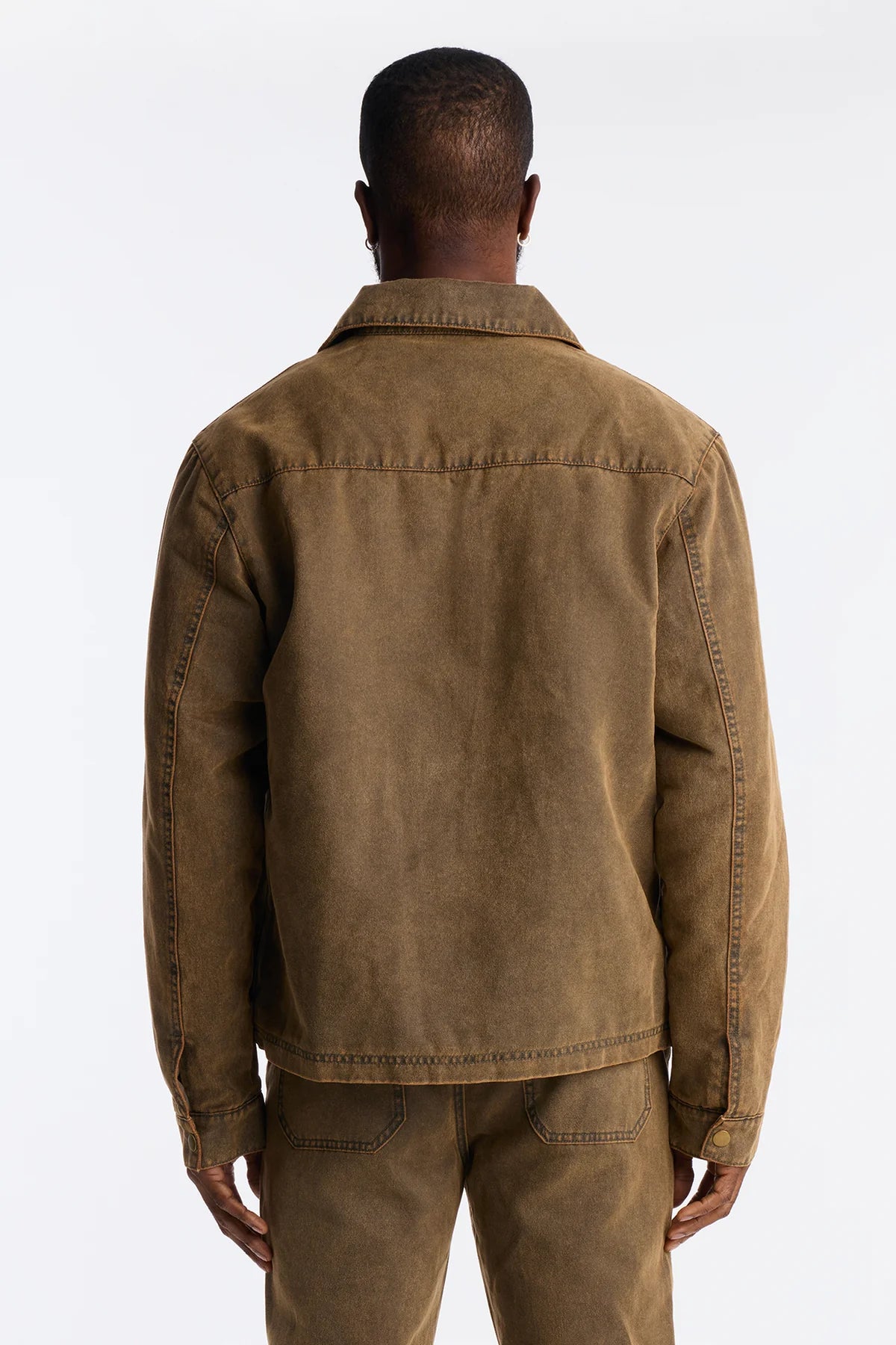 Flocked Zip Work Jacket