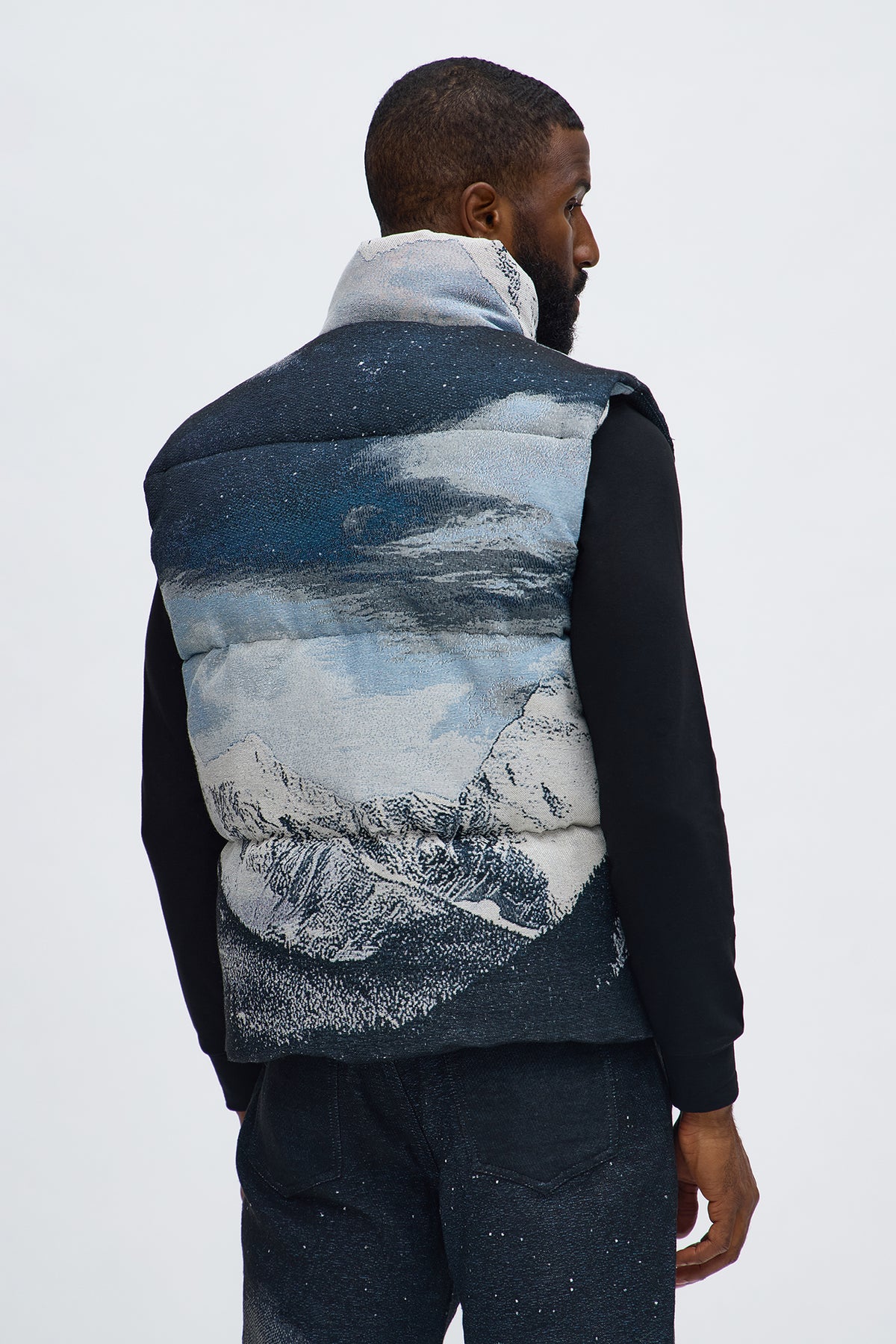 Cabin Escape Tapestry Puffer Vest