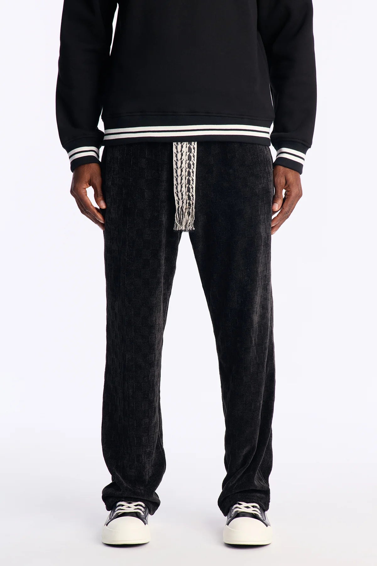 Straight Chenille Textured Pant