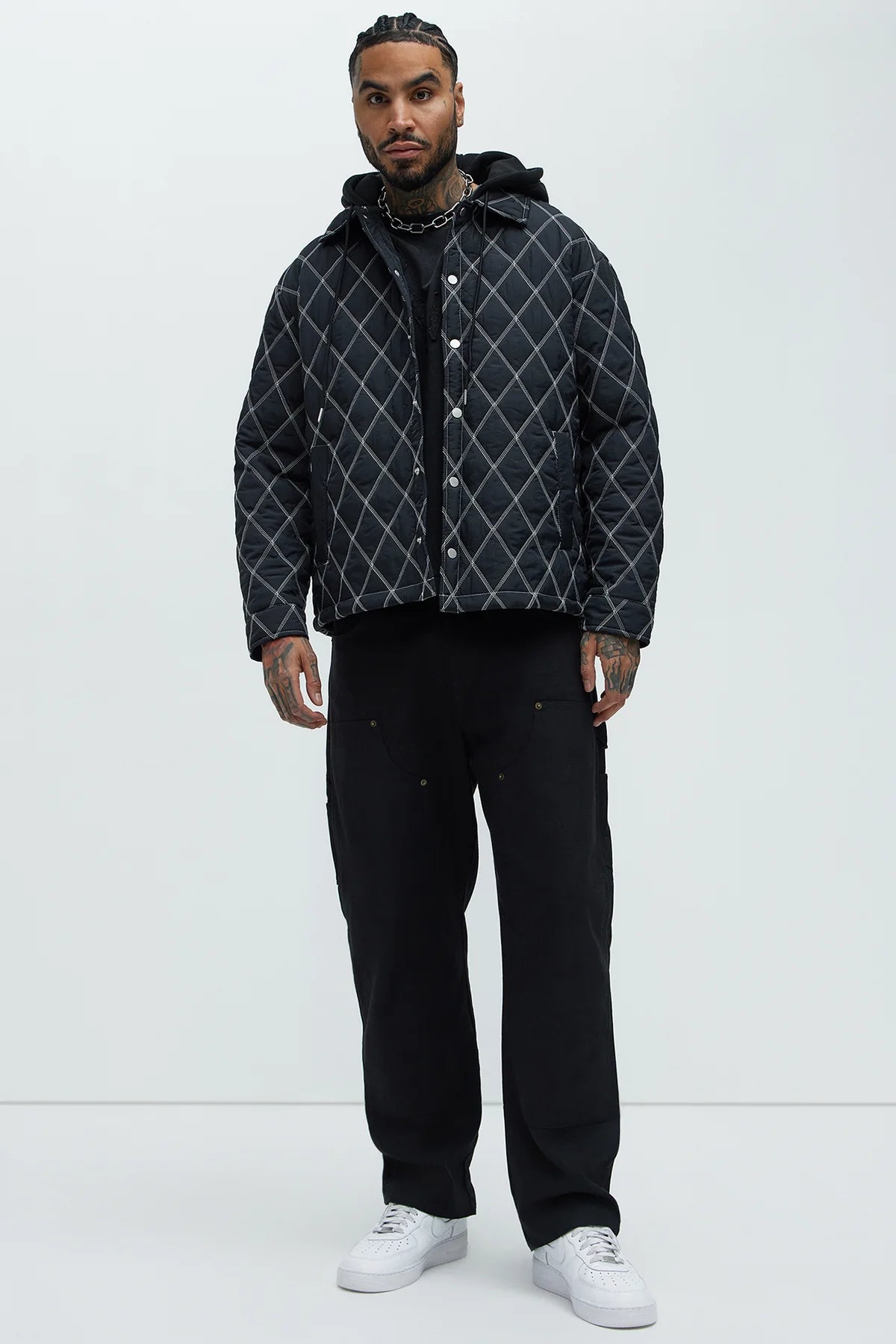 Wait Right Here Quilted Hooded Jacket
