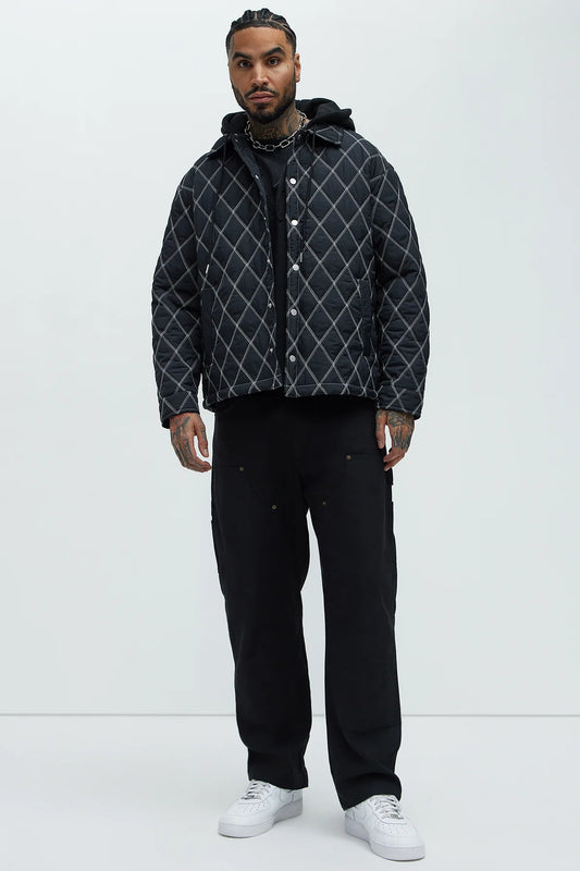 Wait Right Here Quilted Hooded Jacket