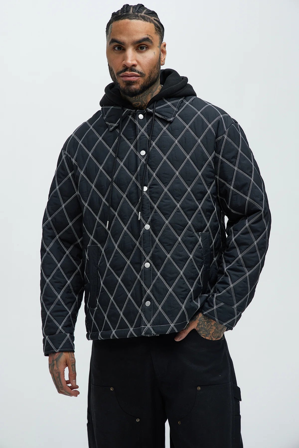 Wait Right Here Quilted Hooded Jacket