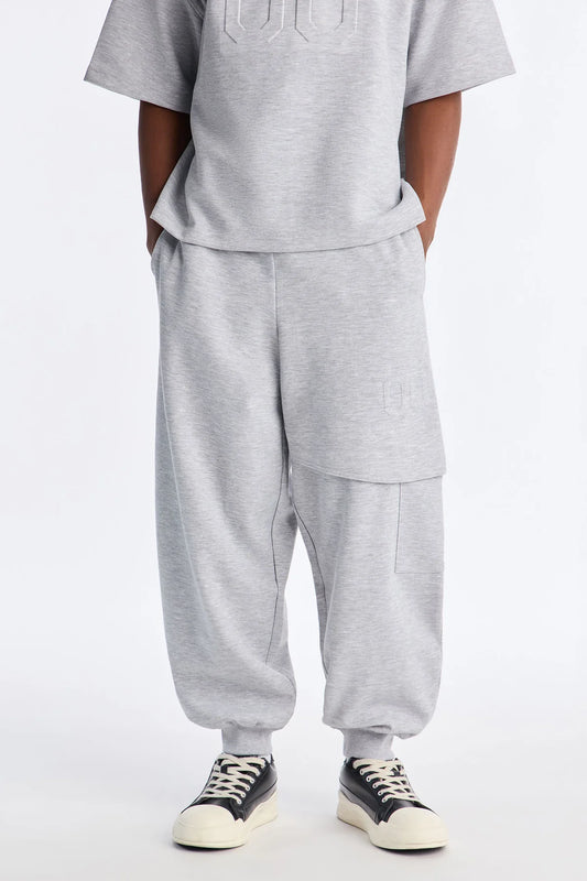 Structured Fleece Embossed Cargo Joggers