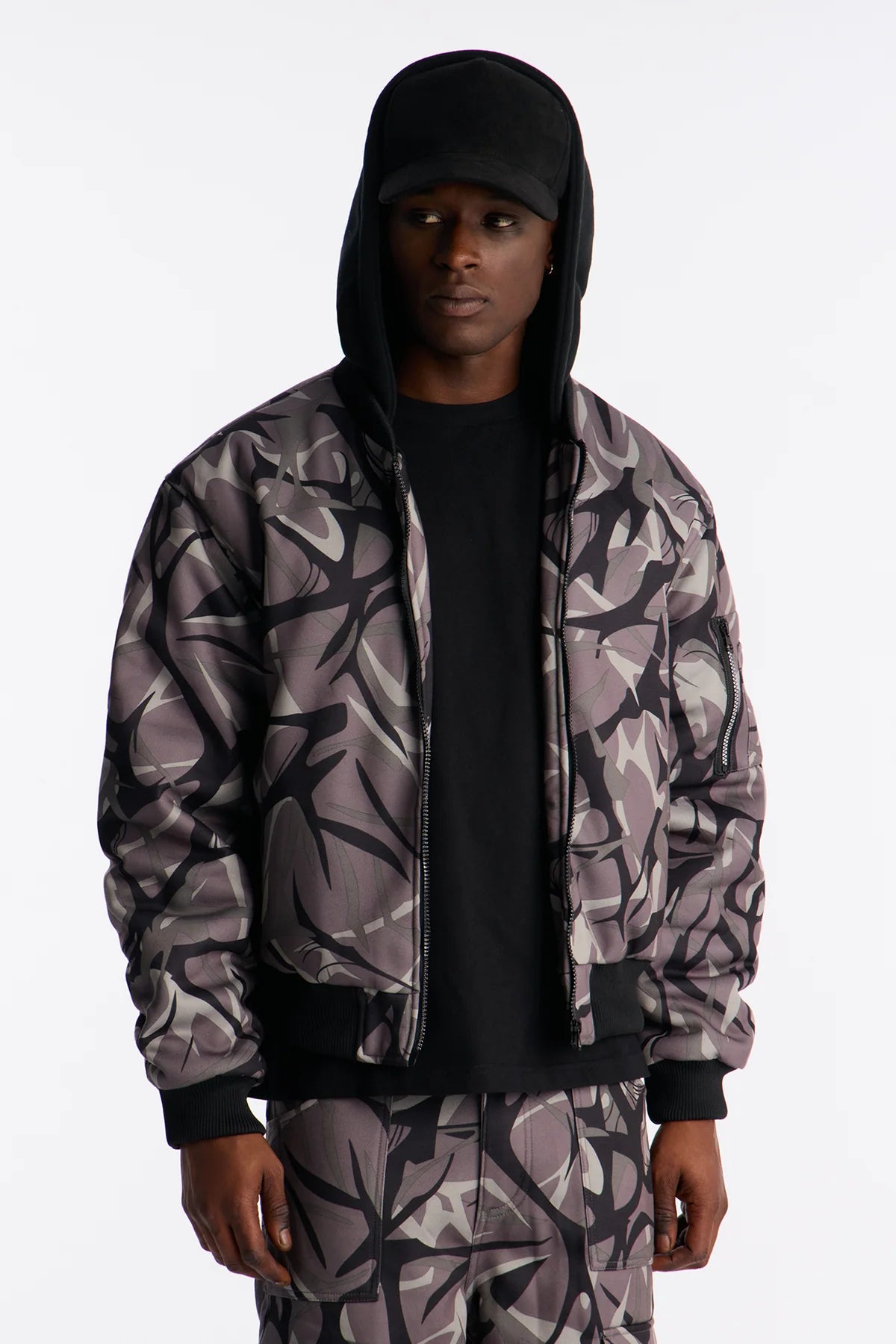 In The Cut Camo Zip Up Hoodie