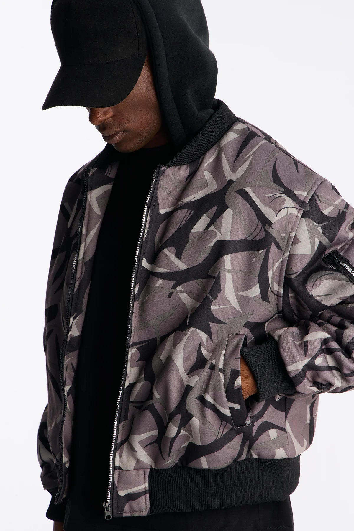 In The Cut Camo Zip Up Hoodie
