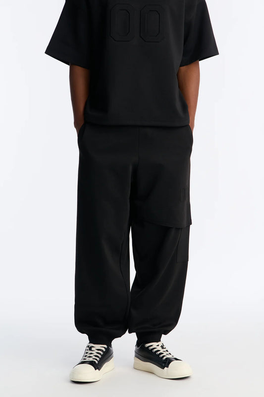 Structured Fleece Embossed Cargo Joggers
