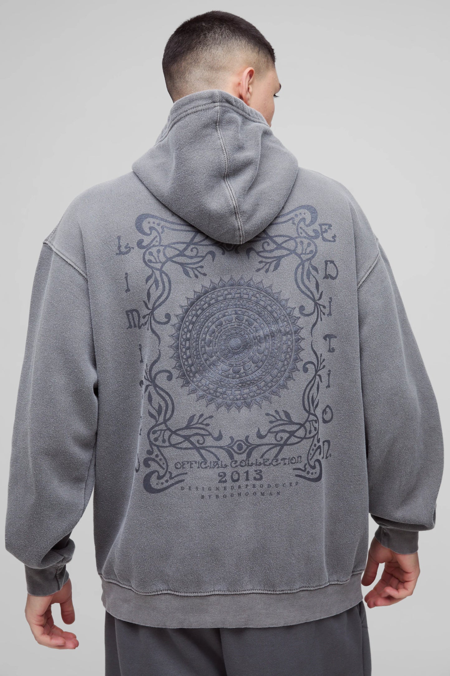 Oversized Limited Edition Puff Print Washed Hoodie