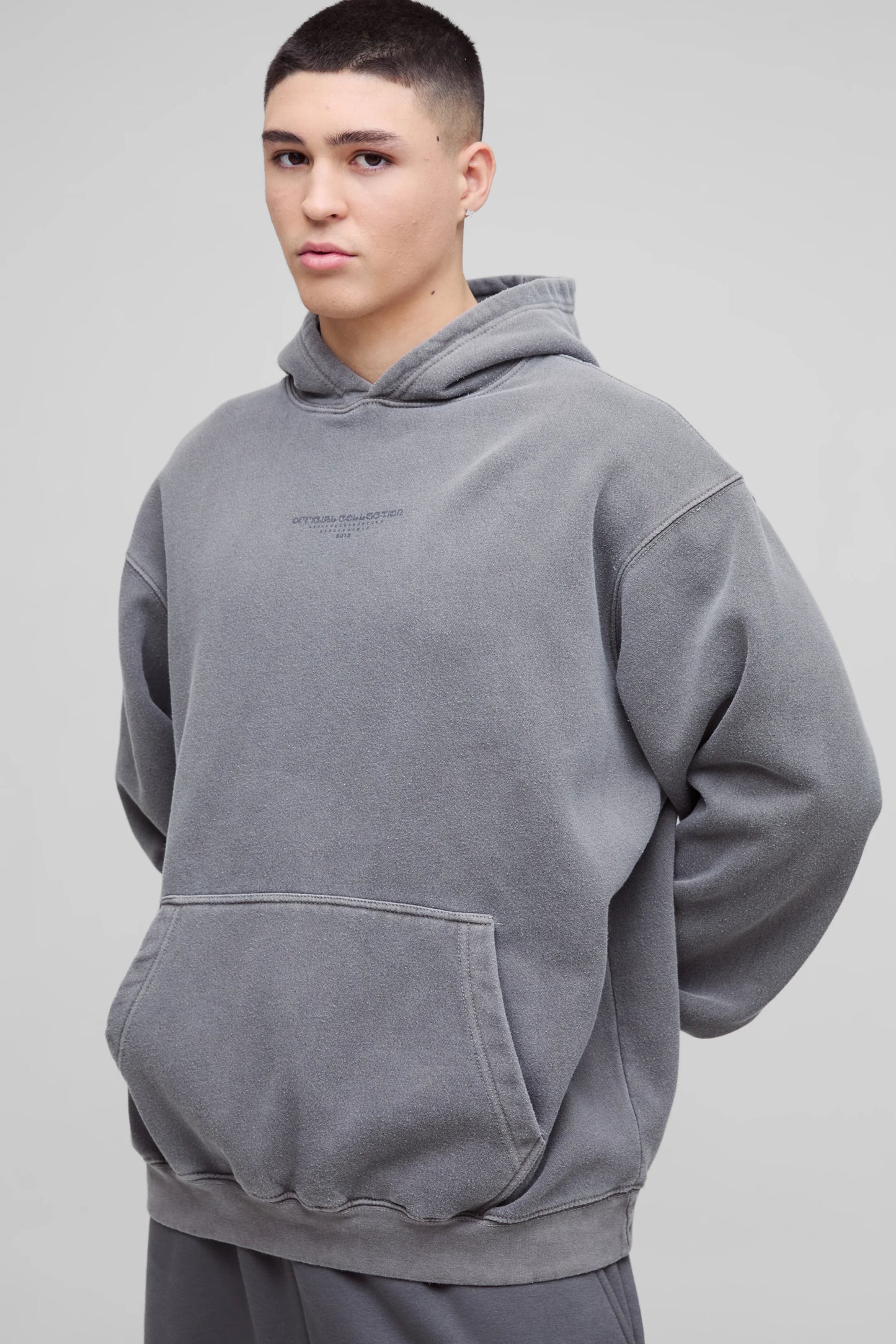 Oversized Limited Edition Puff Print Washed Hoodie