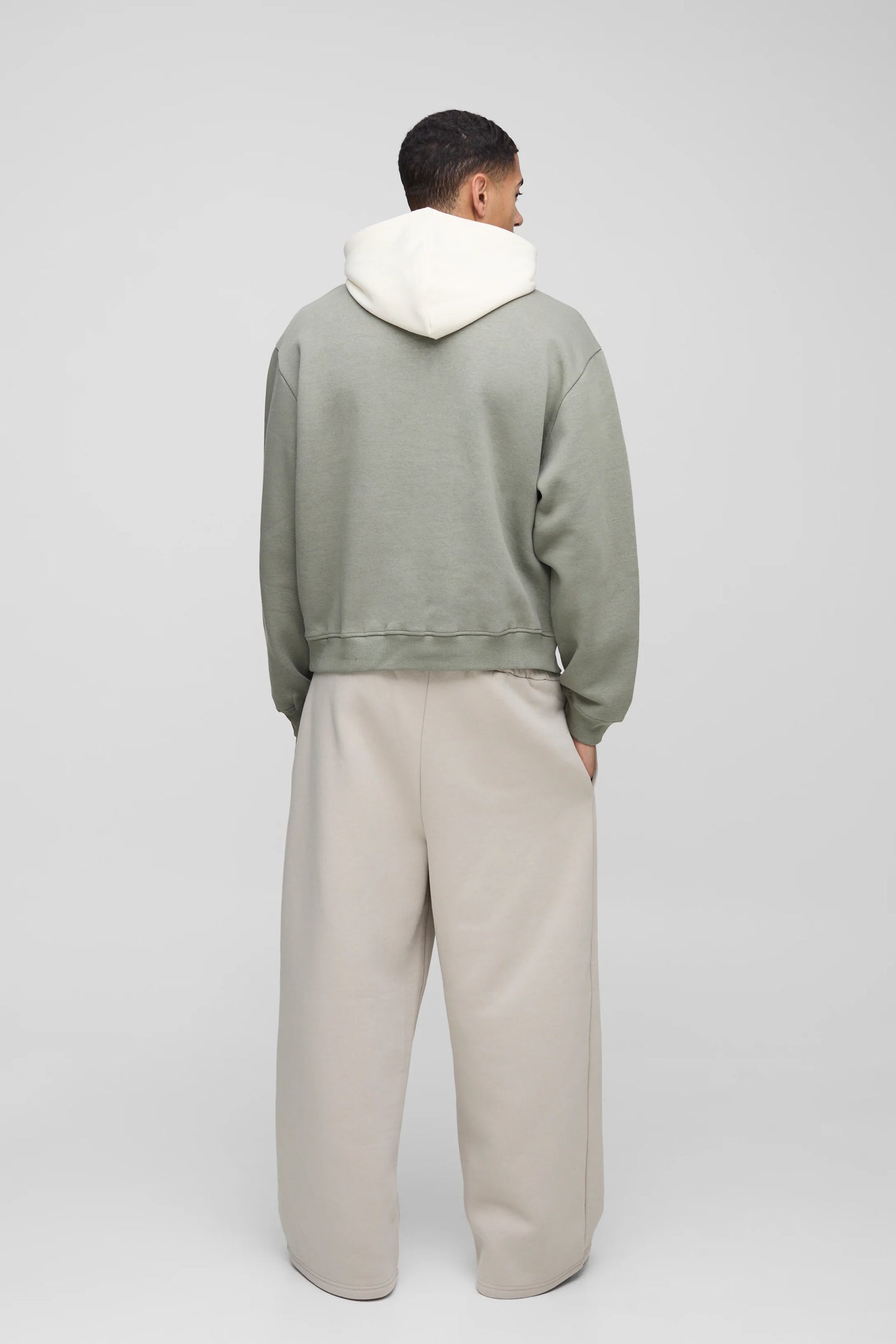 Oversized Boxy Man Colour Block Hoodie