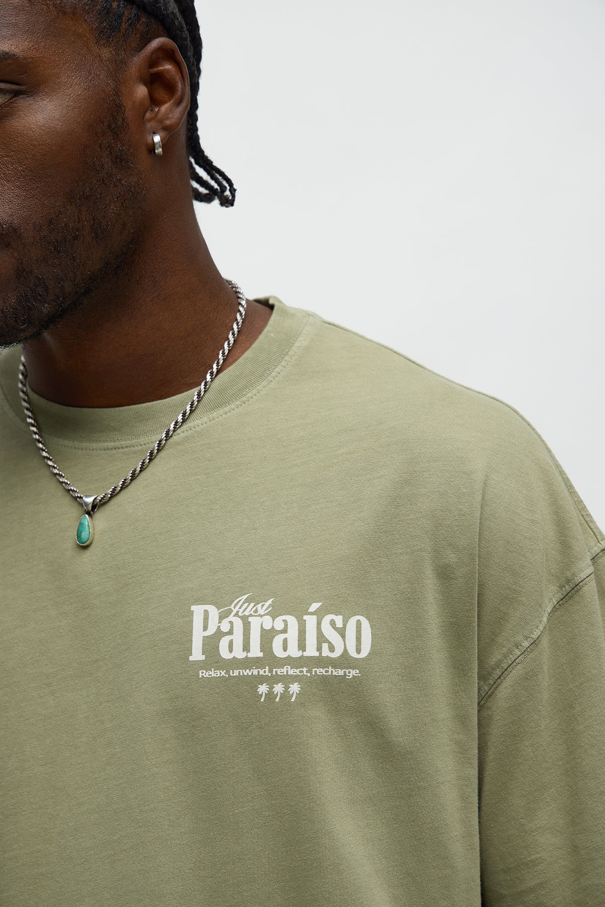 Just Paradise Oversized Short Sleeve Tee