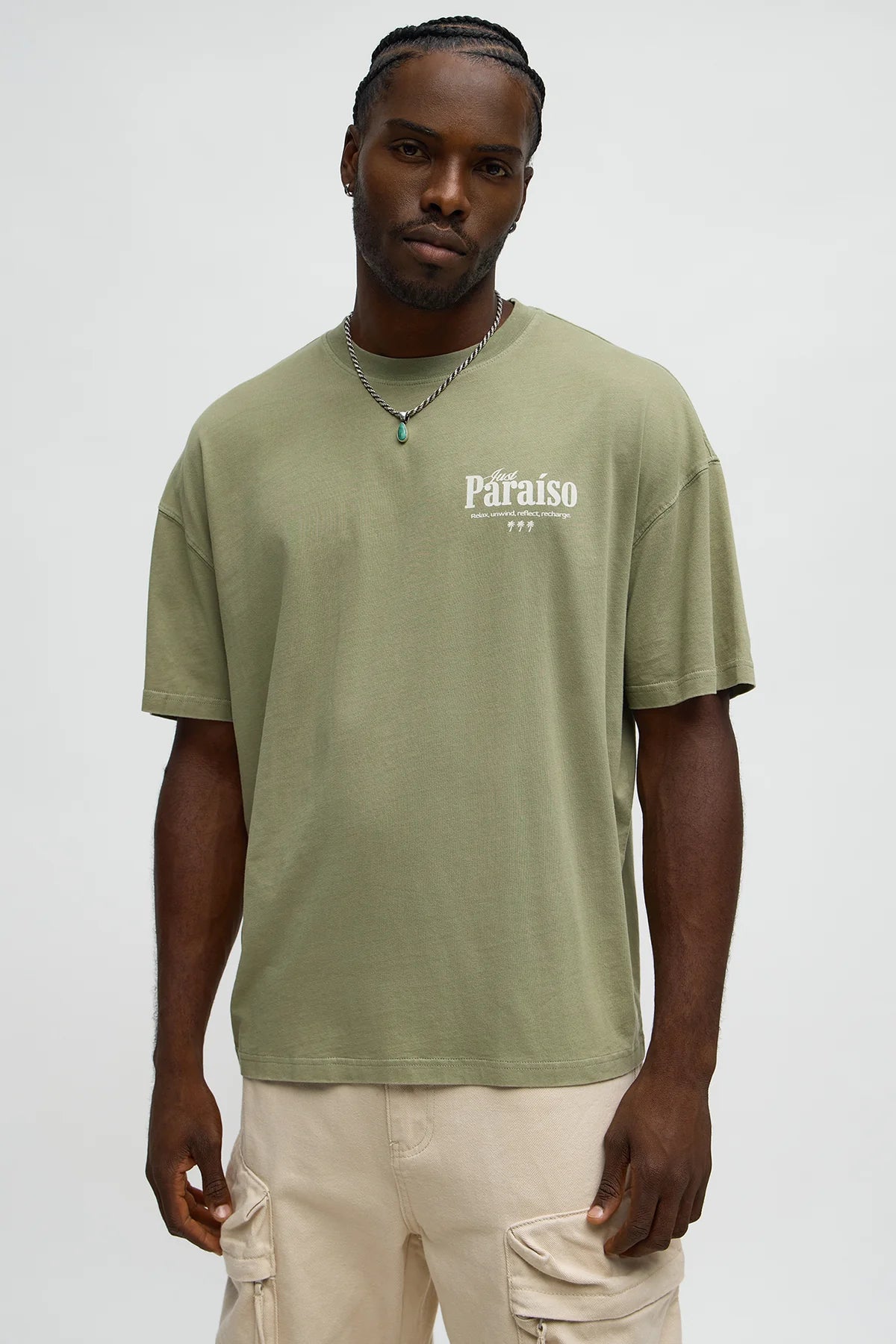 Just Paradise Oversized Short Sleeve Tee