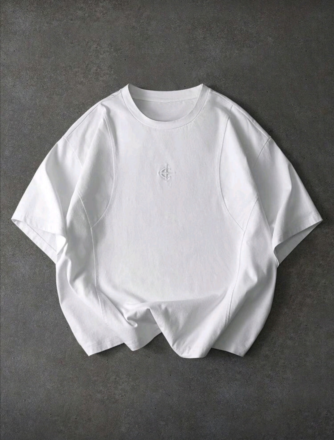 Men's Casual Embroidered Washed Short Sleeve T-Shirt