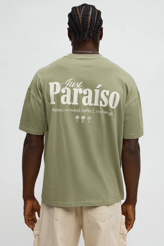 Just Paradise Oversized Short Sleeve Tee