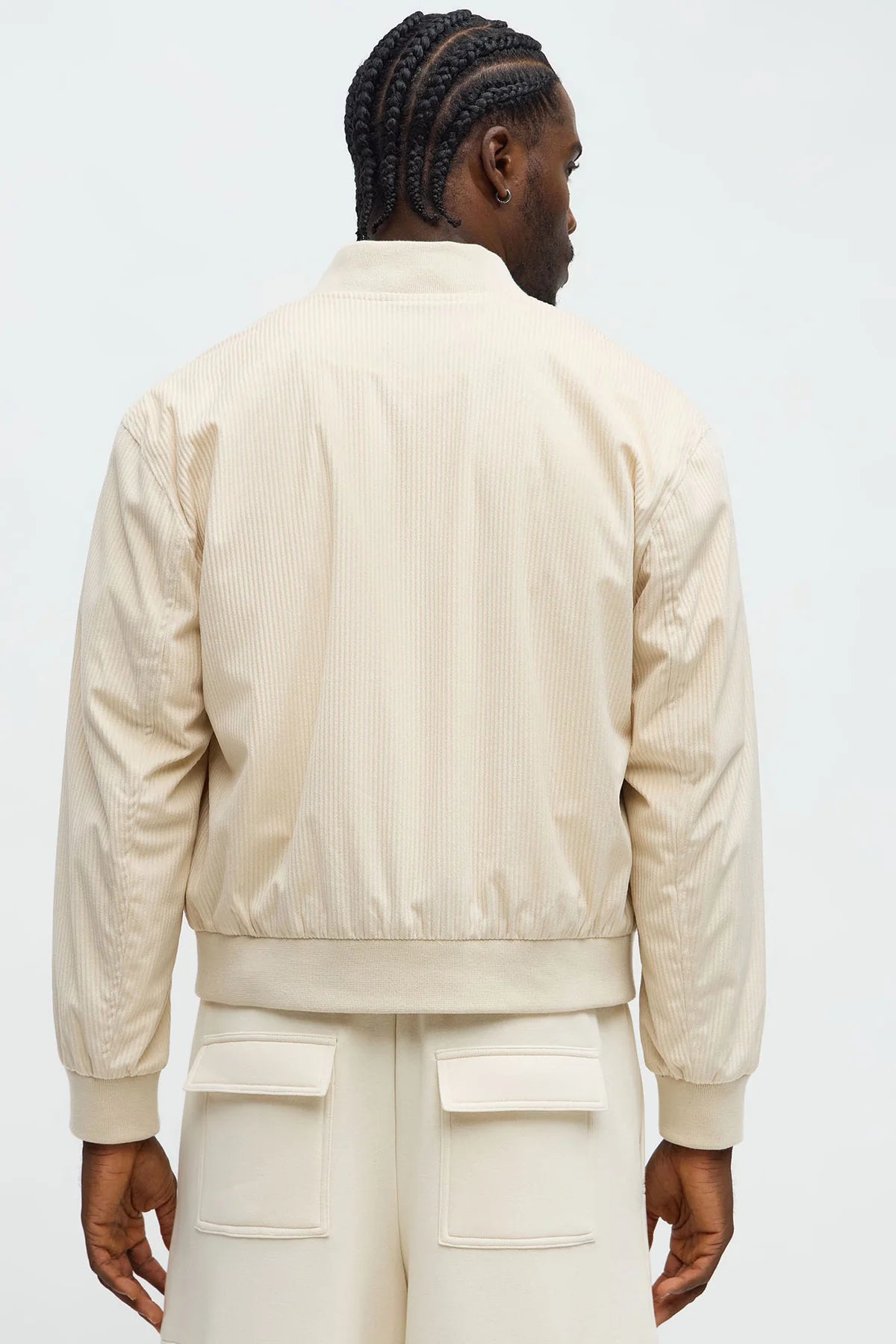 Relaxed Corduroy Rugged Bomber Jacket